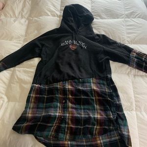 Harley Davidson Sweatshirt Flannel Dress
